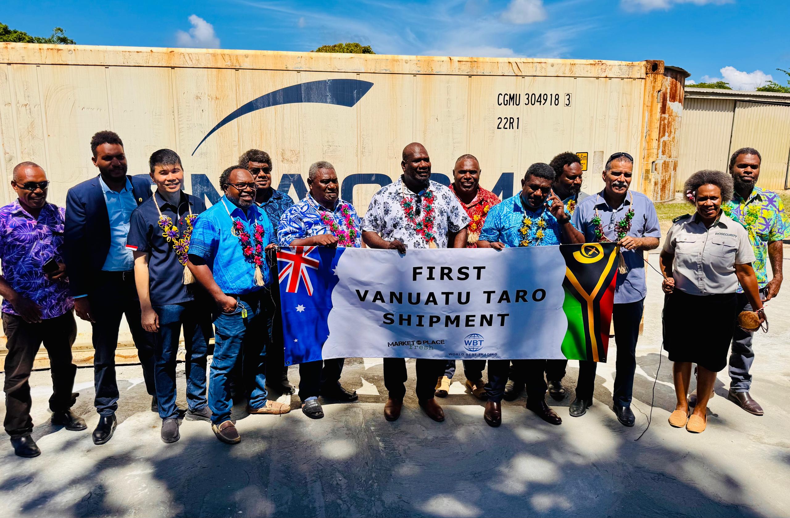 Santo first container - Vanuatu Taro First Shipment Marketplace WBT